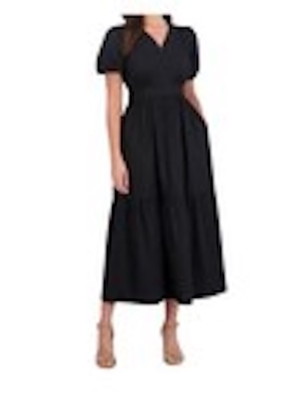 French Connection black midi dress with pockets size L NWT - Picture 2 of 4